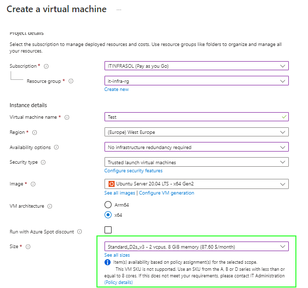 How to prevent the delivery of costly VMs (Azure)